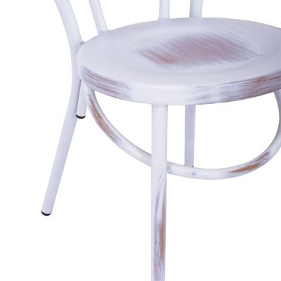 Aluminum chair Vienna type white patina HM5557.02 42x52x88.5 cm.