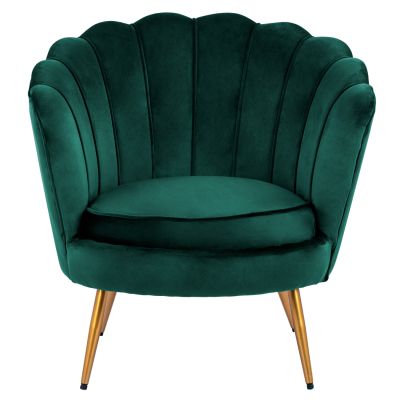 HM8493.03 Armchair, Velvet Cypress Green, gold legs 80x78x85cm
