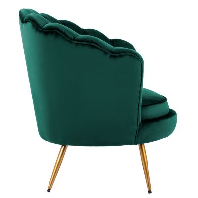 HM8493.03 Armchair, Velvet Cypress Green, gold legs 80x78x85cm