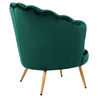 HM8493.03 Armchair, Velvet Cypress Green, gold legs 80x78x85cm