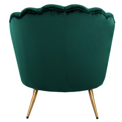 HM8493.03 Armchair, Velvet Cypress Green, gold legs 80x78x85cm