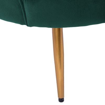 HM8493.03 Armchair, Velvet Cypress Green, gold legs 80x78x85cm
