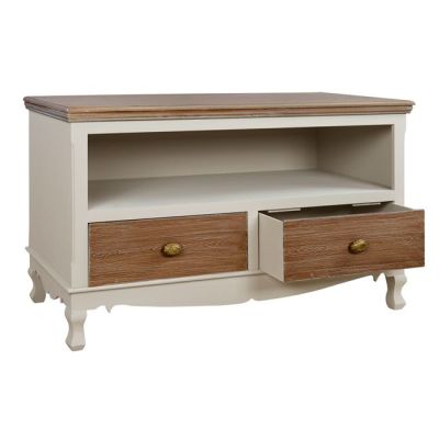 TV Stand Melody HM7003.01 Cream/Brown patina 100Χ42Χ61