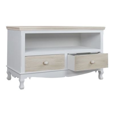 TV Stand Melody HM7003.02 White/Grey patina 100Χ42Χ61