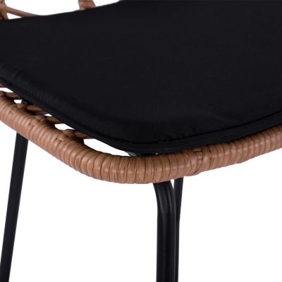 Metallic Stool HM5706 with wicker Beige 47x59x111cm