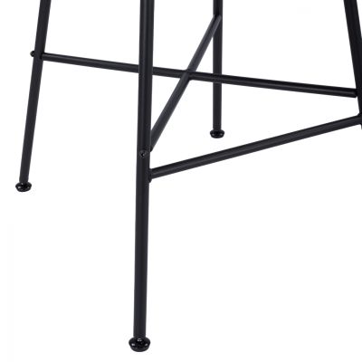 Metallic Stool HM5706 with wicker Beige 47x59x111cm