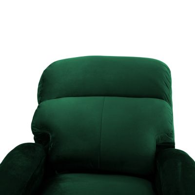 HM0122.13 Фотьойл кипарис зелено кадифе релакс, механизъм за облягане 80x92x102см