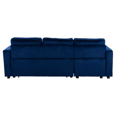 Corner Sofa Bed Wayne 224x147x85 HM3028.18 Velvet Blue