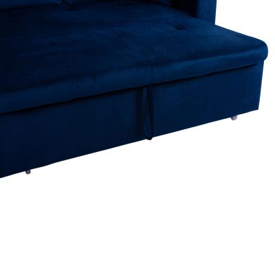 Corner Sofa Bed Wayne 224x147x85 HM3028.18 Velvet Blue