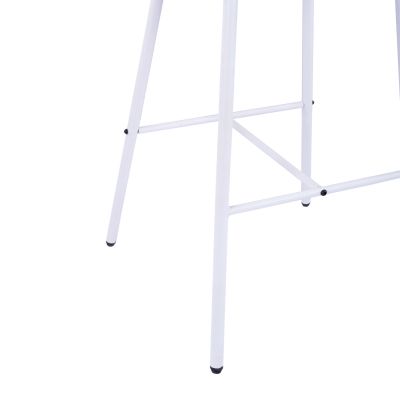 Stool with metallic frame and rope white HM5714.03 46x54x101 cm