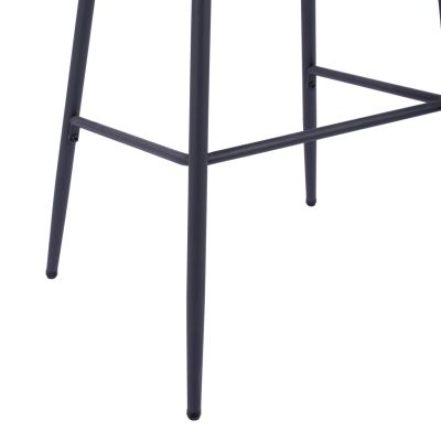 Stool with metallic frame and beige wicker rope HM5715 54x54x103cm