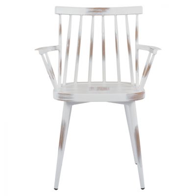 Алуминиев стол с подлакътници Yvonne HM5555.02 Бял