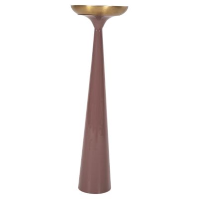 CANDLESTICK (PILLAR) GUNTUR HM4244.06 METAL IN LIGHT CORAL-GOLD Φ20,5x68Hcm.