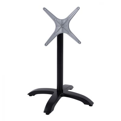 Foldable aluminum base HM469.01 Black matte 66x66x72 with cross 48x48cm