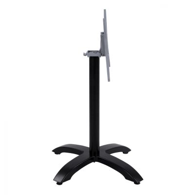 Foldable aluminum base HM469.01 Black matte 66x66x72 with cross 48x48cm