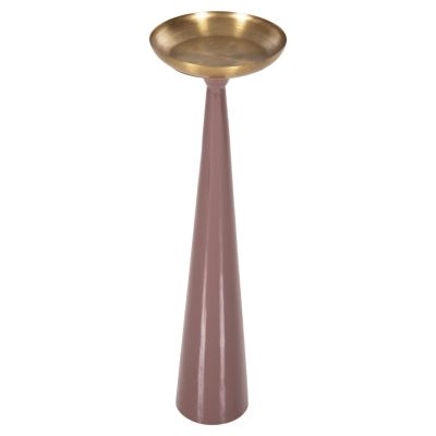 CANDLESTICK (PILLAR) GUNTUR HM4244.06 METAL IN LIGHT CORAL-GOLD Φ20,5x68Hcm.