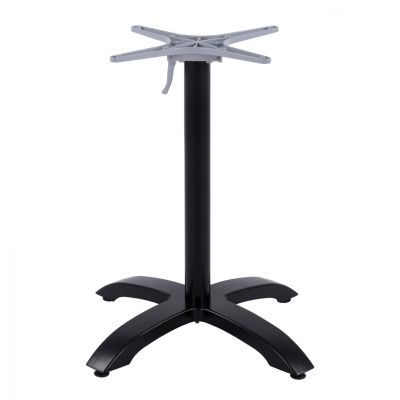 Foldable aluminum base HM469.01 Black matte 66x66x72 with cross 48x48cm