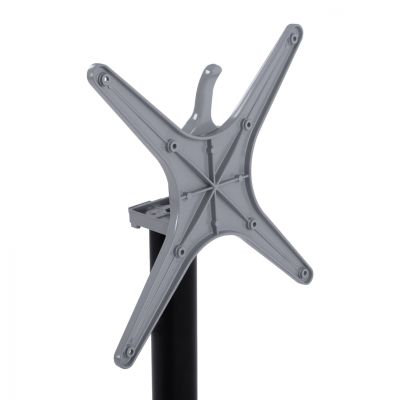 Foldable aluminum base HM469.01 Black matte 66x66x72 with cross 48x48cm