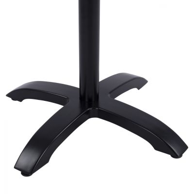 Foldable aluminum base HM469.01 Black matte 66x66x72 with cross 48x48cm