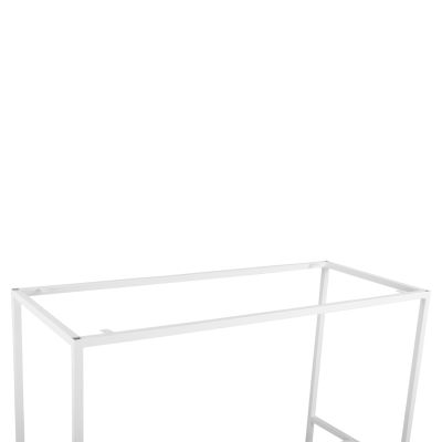 Метална стойка бар база бял мат TS925 p тип за 140Χ60 повърхност