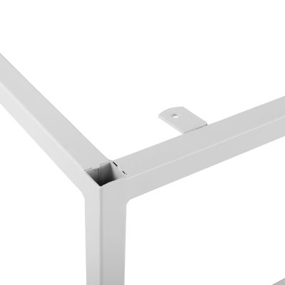 Метална стойка бар база бял мат TS925 p тип за 140Χ60 повърхност