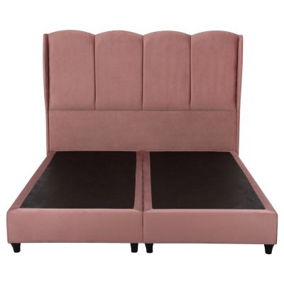 BED CENTRAL HM674.12 DUSTY PINK VELVET-FOR MATTRESS 160X200cm.