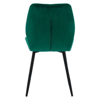 Трапезен стол Klay в кипарис зелено и черна метална рамка HM8730.03 49x62,5x87 см