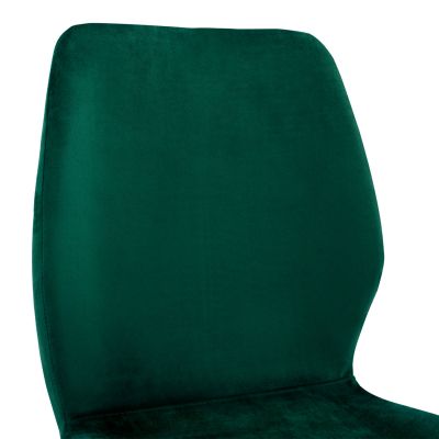 Трапезен стол Klay в кипарис зелено и черна метална рамка HM8730.03 49x62,5x87 см