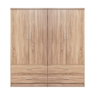 Set 2 pieces Wardorbe 4 leaf with 4 drawers Sonama 160x42x181 HM11349.02