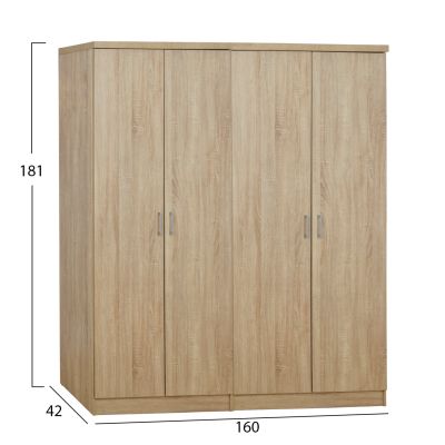 Set 2 pieces Wardrobe 4 leaf Sonama 160x42x181 HM11352.02