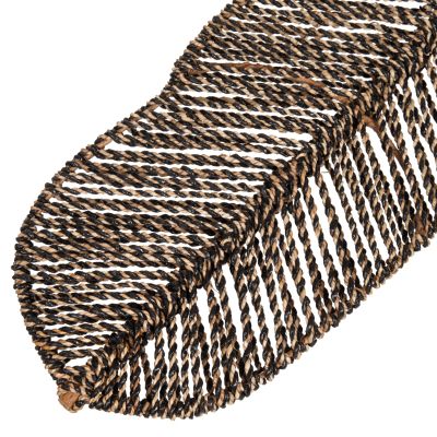 ДЕКОРАТИВНО ЛИСТО HM7823.02 ОТ БАМБУК И МОРСКА ТРЕВА ЧЕРНА НАТУРАЛНА 30x200x3Hcm.