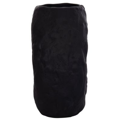 DECORATIVE TABLE VASE NAMENTIS HM4673.01S TERRACOTA IN BLACK COLOR--22x13x28Hcm.