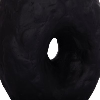 DECORATIVE TABLE VASE NAMENTIS HM4673.01S TERRACOTA IN BLACK COLOR--22x13x28Hcm.