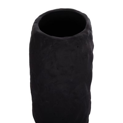 DECORATIVE TABLE VASE NAMENTIS HM4673.01S TERRACOTA IN BLACK COLOR--22x13x28Hcm.