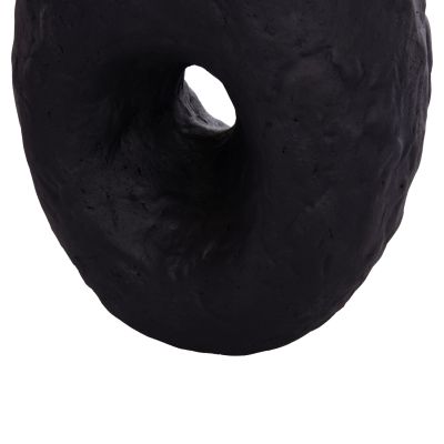 DECORATIVE TABLE VASE NAMENTIS HM4673.01S TERRACOTA IN BLACK COLOR--22x13x28Hcm.