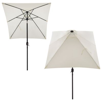 ALUMINUM UMBRELLA HM6029.10 RECTANGULAR RECLINING BEIGE GRAY 262x170x253 cm.