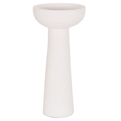 TABLE DECORATIVE VASE LEKKAN HM4664.02L TERRACOTA IN WHITE--Φ18x38Hcm.