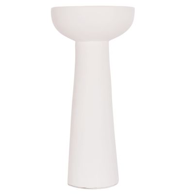 TABLE DECORATIVE VASE LEKKAN HM4664.02L TERRACOTA IN WHITE--Φ18x38Hcm.