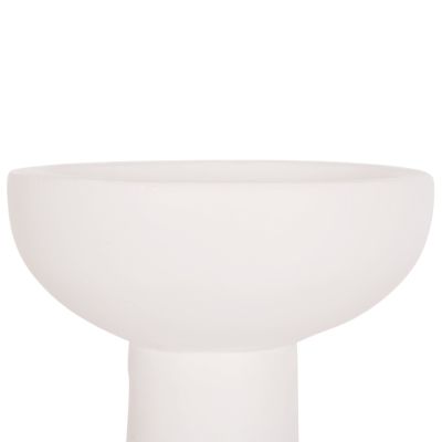 TABLE DECORATIVE VASE LEKKAN HM4664.02L TERRACOTA IN WHITE--Φ18x38Hcm.