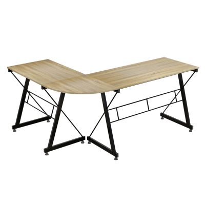 CORNER OFFICE SONAMA WITH METAL FRAME HM2127.01 158Χ120Χ74cm.