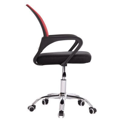 OFFICE CHAIR BRISTONE HM1058.37 CHROMED LEG-RED & BLACK MESH 59x53x80-90Hcm.