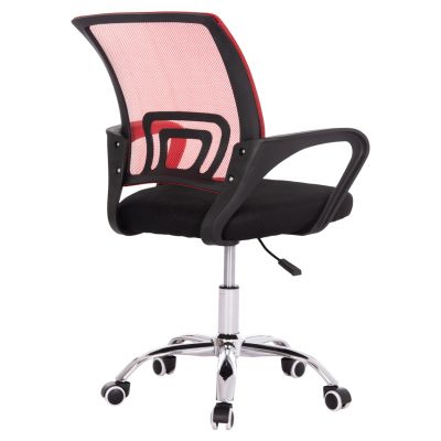 OFFICE CHAIR BRISTONE HM1058.37 CHROMED LEG-RED & BLACK MESH 59x53x80-90Hcm.