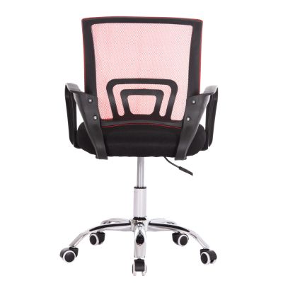 OFFICE CHAIR BRISTONE HM1058.37 CHROMED LEG-RED & BLACK MESH 59x53x80-90Hcm.