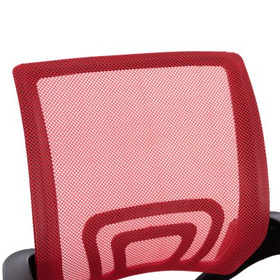 OFFICE CHAIR BRISTONE HM1058.37 CHROMED LEG-RED & BLACK MESH 59x53x80-90Hcm.