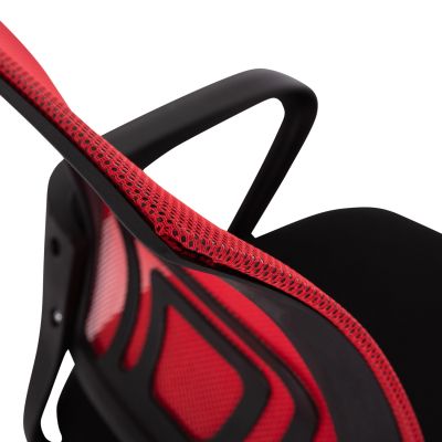 OFFICE CHAIR BRISTONE HM1058.37 CHROMED LEG-RED & BLACK MESH 59x53x80-90Hcm.