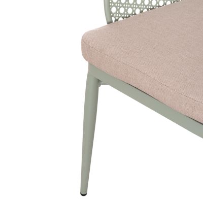 OUTDOOR LOUNGE SET 3PCS OREGO HM21106.06 ALUMINUM IN PISTACHIO GREEN COLOR