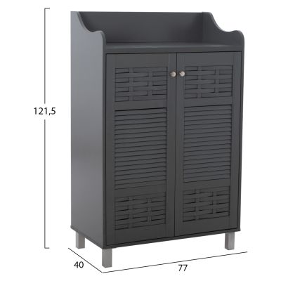 ΠΑΠΟΥΤΣΟΘΗΚΗ-ΝΤΟΥΛΑΠΙ KAILENA ΞΥΛΙΝΗ HM2230.10 ΓΚΡΙ 77x40x121,5 ек.