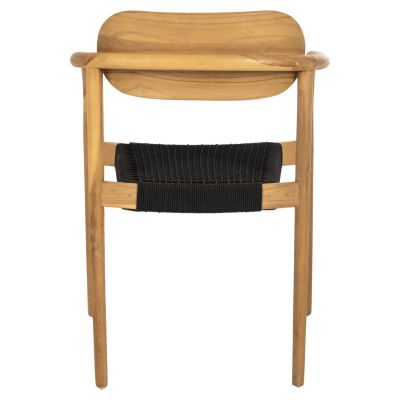 ARMCHAIR OSLO HM9636.02 TEAK WOOD IN NATURAL & BLACK ROPE 55x54x80Hcm.