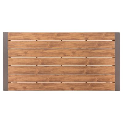 ВЪНШНА ТРАПЕЗНА МАСА GOYA HM6059.04 АЛУМИНИЙ В ЦВЯТ ШАМПАНСКО И ПЛОТ ОТ ПОЛИДЪРВО 160X80Χ75Hcm.