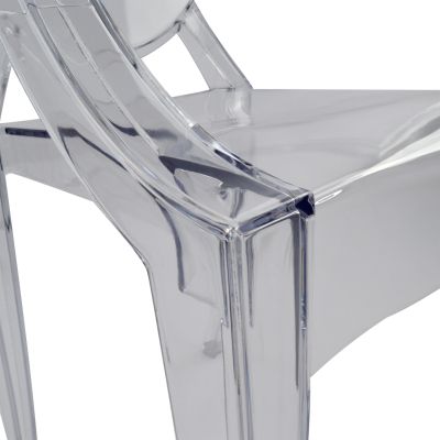 Chair acrylic clear with arms Aramis HM0169 52,2x56,5x92cm